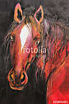 Piros lófej festmény vászonkép, poszter vagy falikép