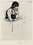 Mary Cassatt: Gyermekét etető anya (id: 1884) bögre