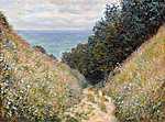 Claude Monet: Út La Cavée Pourville-nél (1882) (id: 2984) vászonkép
