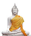 Buddha szobor fehér alapon vászonkép, poszter vagy falikép