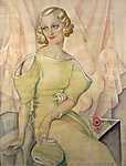 Gerda Wegener: Eva Heramb portéja (id: 11585) falikép keretezve