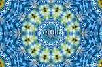 Blue meditation mandala vászonkép, poszter vagy falikép