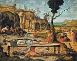 Vittore Carpaccio: Krisztus sírjának készítése (id: 22585) falikép keretezve