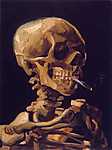 Csontváz égő cigarettával vászonkép, poszter vagy falikép