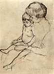 Mary Cassatt: Anya és gyermeke (id: 1886) bögre