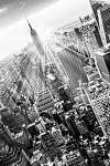 New York-i Manhattan skyline a naplementében. vászonkép, poszter vagy falikép
