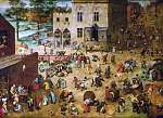 Pieter Bruegel the Elder: Gyermekjátékok (színverzió 1.) (id: 22188) vászonkép