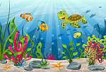 Víz alatti világ teknőssel vászonkép, poszter vagy falikép