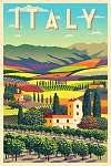 Utazás poszter - Olaszország vászonkép, poszter vagy falikép