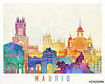 Madrid landmarks watercolor poster (id: 15191) bögre