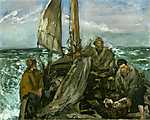 Edouard Manet: Halászok a  tengeren (1873) (id: 2791) vászonkép