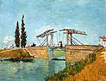 Vincent Van Gogh: A Langlois híd (id: 392) falikép keretezve