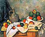Berthe Morisot: Csendélet drapériával, kancsóval és gyümölcstállal (id: 492) bögre
