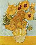 Vincent Van Gogh: Váza tizenkét napraforgóval (id: 393) falikép keretezve