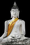szobor a buddha a fekete háttér vászonkép, poszter vagy falikép