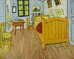 Anna Ancher: Van Gogh hálószobája Arles-ban - verzió 1. (id: 10096) falikép keretezve