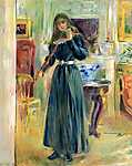 Berthe Morisot: Julie hegedül (id: 1996) falikép keretezve