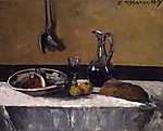Camille Pissarro: Csendélet almával és bagettel (id: 2696) poszter