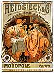 Alfons Mucha: Heidsieck and Co. (id: 3197) falikép keretezve