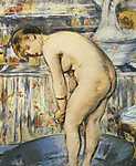 Edouard Manet: Mosakodó nő (id: 2798) többrészes vászonkép