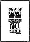 Inspiráció létezik, de munka közben talál rád. Pablo Picasso vászonkép, poszter vagy falikép