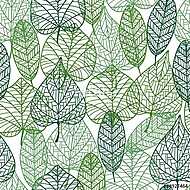 Green leaves seamless pattern vászonkép, poszter vagy falikép