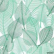 Foliage green leaves seamless pattern vászonkép, poszter vagy falikép