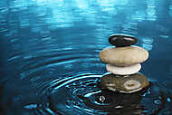 Balanced stones in water vászonkép, poszter vagy falikép