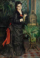 Nő papagájjal (1871) vászonkép, poszter vagy falikép