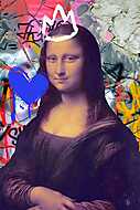 Mona lisa graffiti 1. (Barokk & Graffiti) vászonkép, poszter vagy falikép