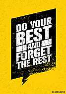Do Your Best And Forget The Rest. Inspiring Sport And Fitness Creative Motivation Quote. vászonkép, poszter vagy falikép
