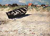 Csónak a parton Skagennál vászonkép, poszter vagy falikép