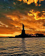 USA - New York, Szabadság-szobor vászonkép, poszter vagy falikép