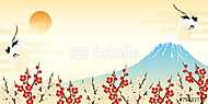 Fuji tavasszal vászonkép, poszter vagy falikép