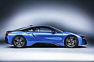 BMW i8 Blue Photo Side vászonkép, poszter vagy falikép