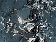 Holden Crater, MARS (színezett) vászonkép, poszter vagy falikép
