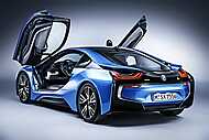 BMW i8 Blue Photo LB vászonkép, poszter vagy falikép