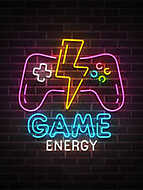 GAME energy (neon series) vászonkép, poszter vagy falikép