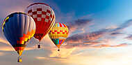 Naplamente hőlégballonokkal vászonkép, poszter vagy falikép