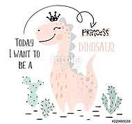 Ma dinó-hercegnő akarok lenni vászonkép, poszter vagy falikép