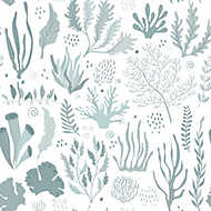 Korallok és tengeri növények tapétaminta vászonkép, poszter vagy falikép