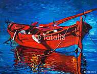 Piros csónak vászonkép, poszter vagy falikép