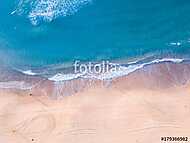 Aerial view of beach shore in the morning. vászonkép, poszter vagy falikép