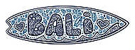Bali felirat szörfdeszka forma vászonkép, poszter vagy falikép