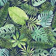 Dzsungel-szerű tapétaminta vászonkép, poszter vagy falikép