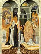 Sziénai Szent Katalin csodálatos úrvacsorája vászonkép, poszter vagy falikép