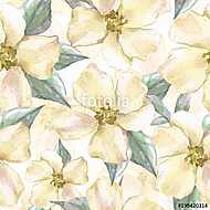 Floral seamless pattern. Watercolor background with delicate flo vászonkép, poszter vagy falikép