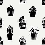 Hand Drawn Cactus Pattern vászonkép, poszter vagy falikép