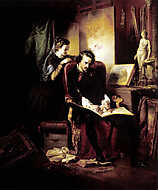 Az elégedetlen festő (1852) vászonkép, poszter vagy falikép