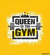 Inspiring Woman Female Workout and Fitness Gym Motivation Quote Illustration Sign. Creative Strong Sport Vector vászonkép, poszter vagy falikép